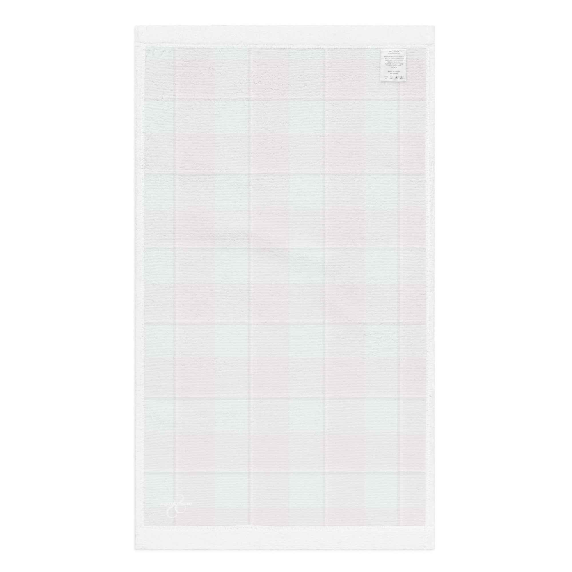 Vista Blue and Turkish Rose Plaid Hand Towel - Scottish Squares
