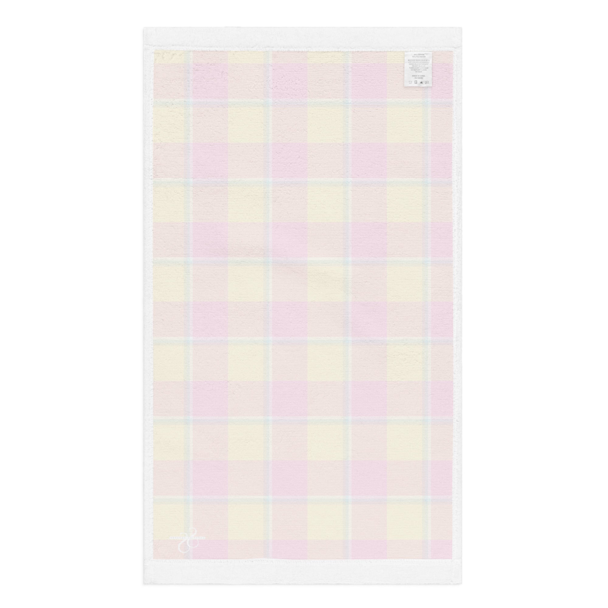 Corn and Razzmatazz Plaid Hand Towel - Scottish Squares