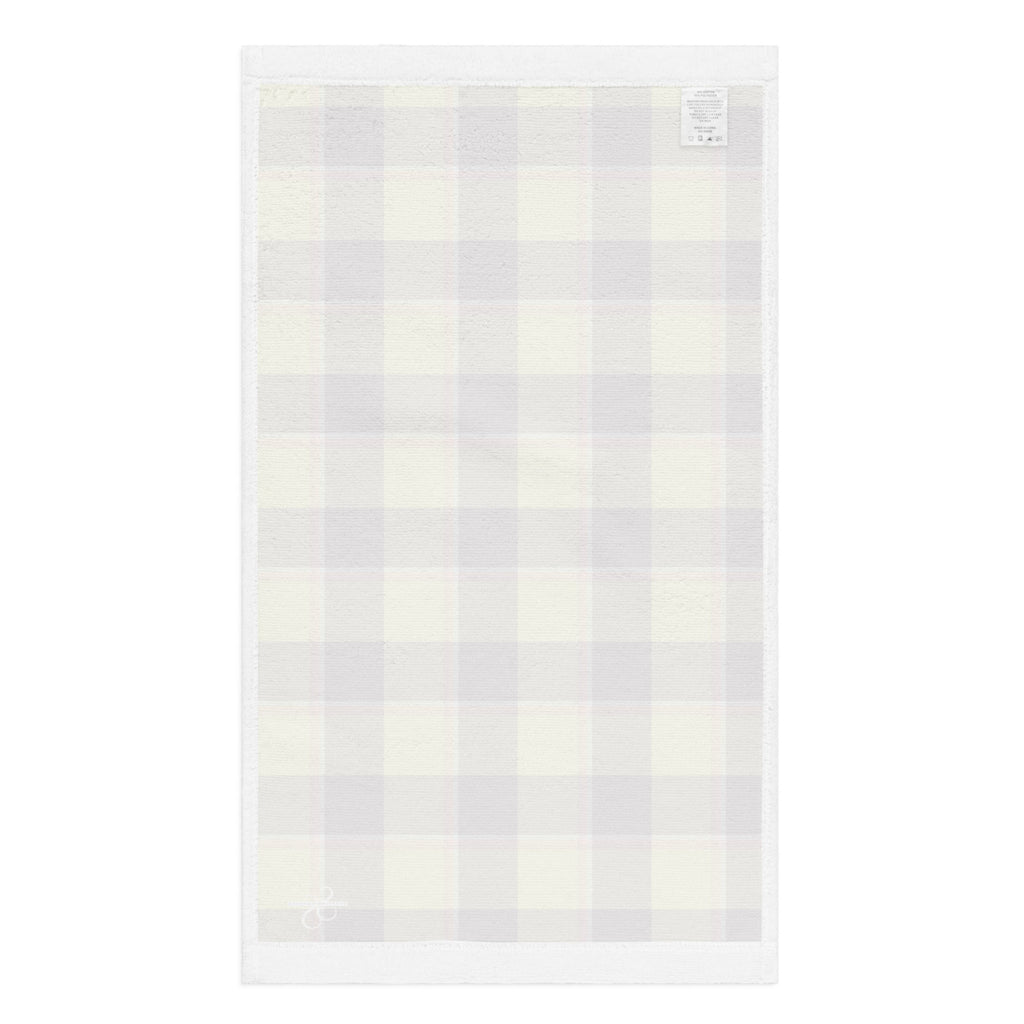 Flax and Livid Brown Plaid Hand Towel - Scottish Squares