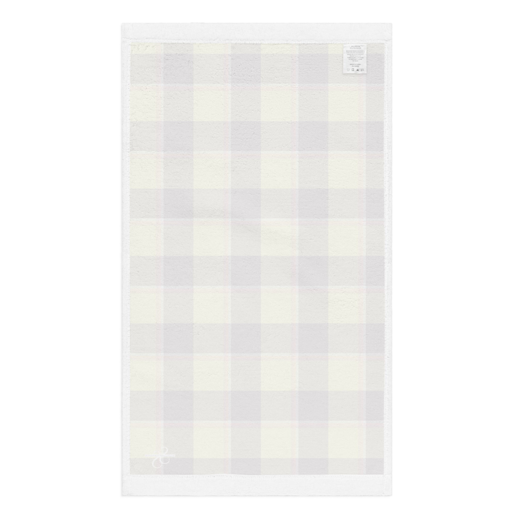Flax and Livid Brown Plaid Hand Towel - Scottish Squares