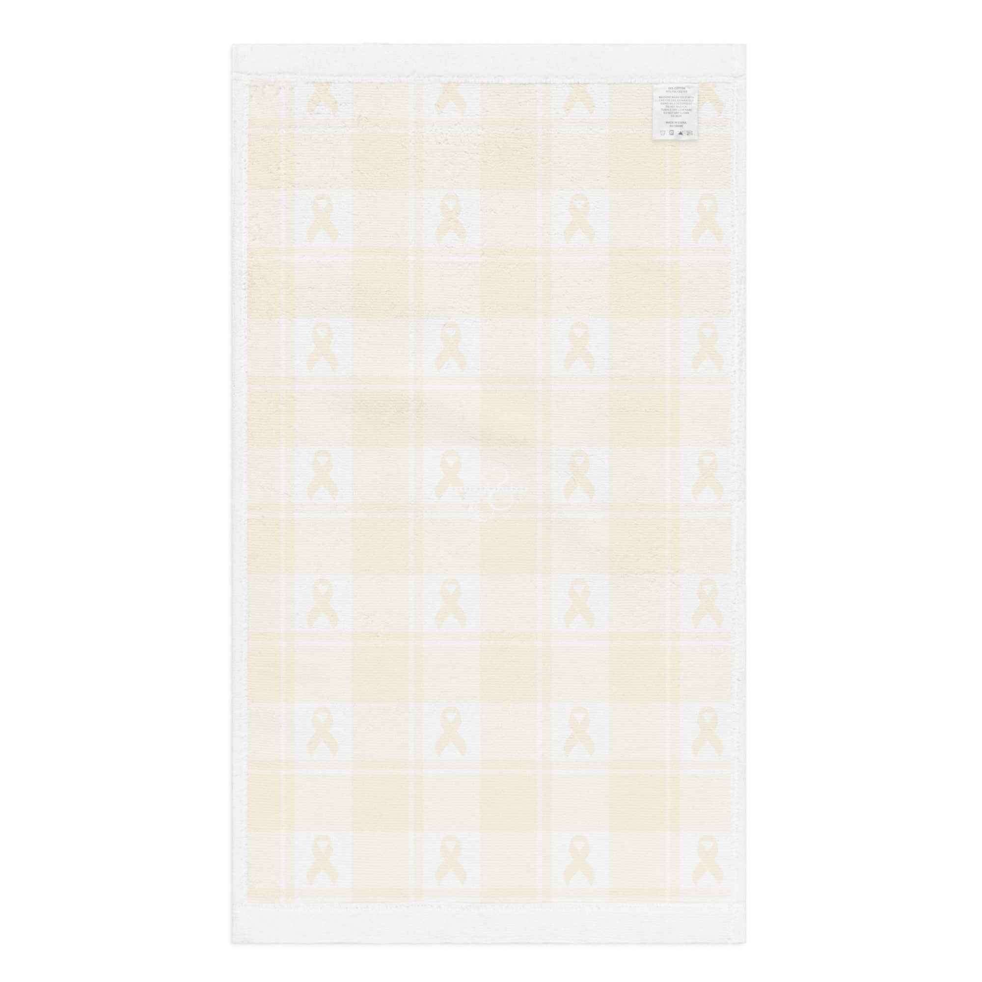 Hand Towel Kidney Cancer Awareness Plaid, Orange Ribbon, Supportive Gift - Scottish Squares