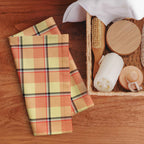 Claystone and Morning Mist Plaid Hand Towel - Scottish Squares