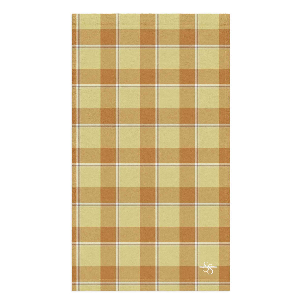 Zombie and Copper Plaid Hand Towel - Scottish Squares
