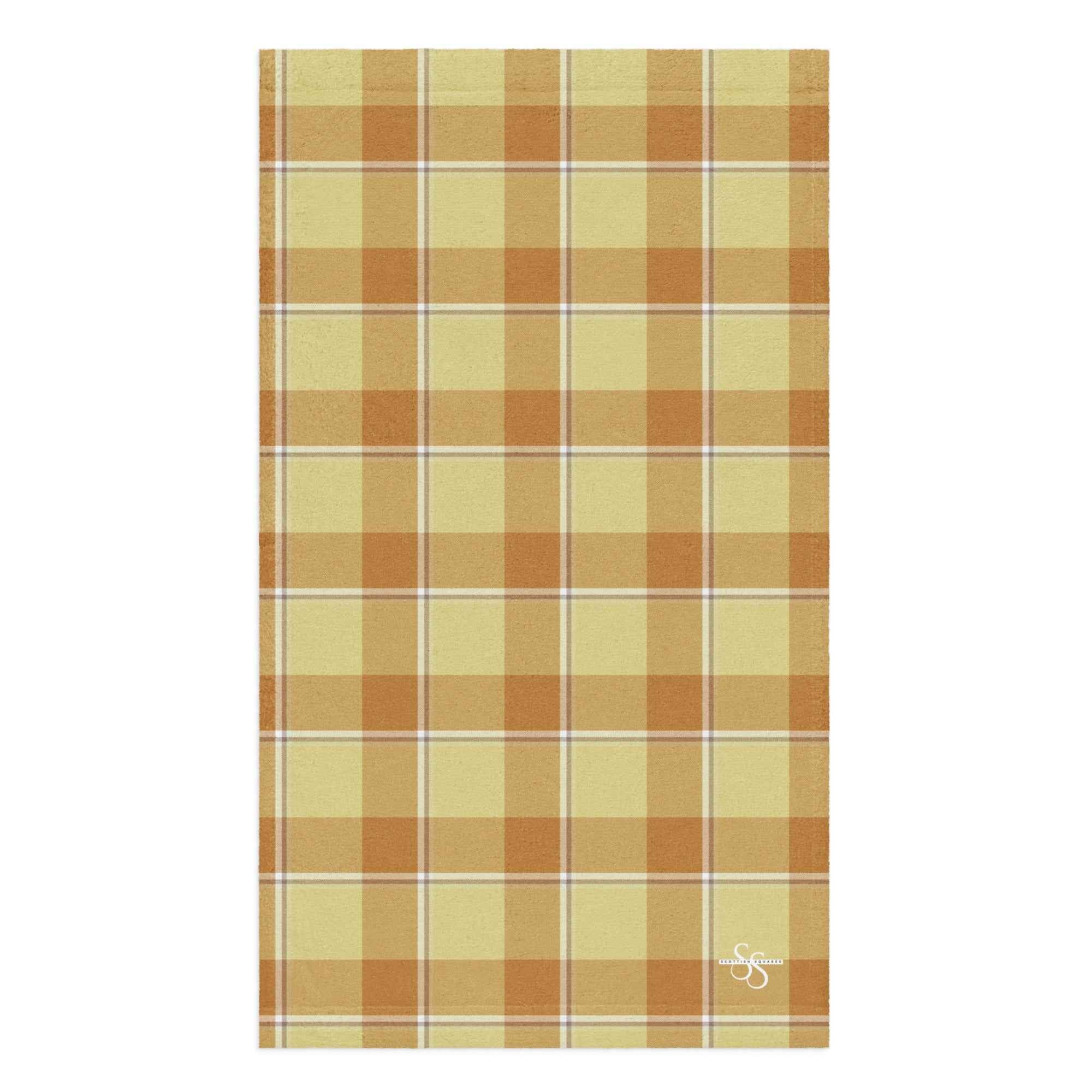 Zombie and Copper Plaid Hand Towel - Scottish Squares