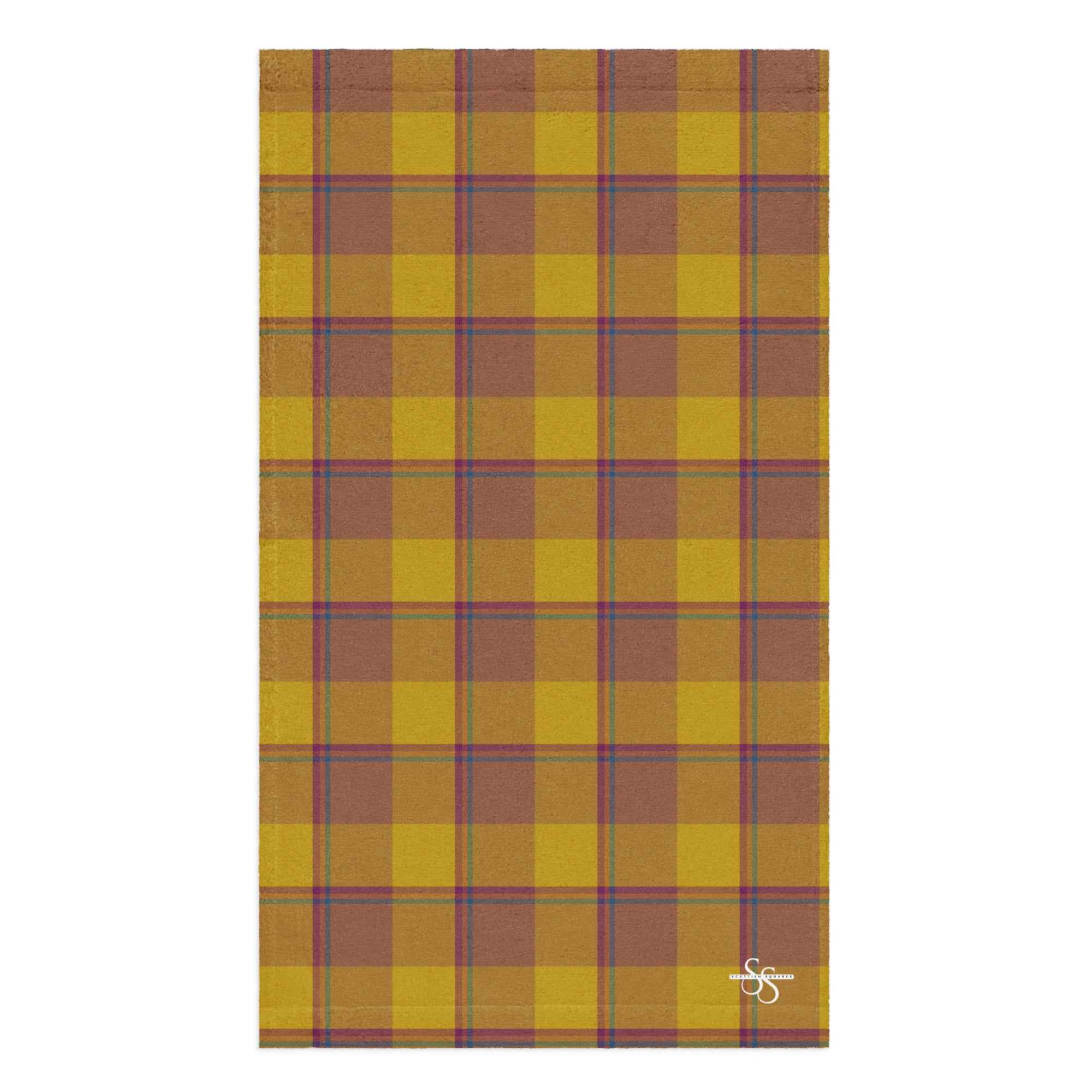 Potters Clay and Pizza Plaid Hand Towel - Scottish Squares