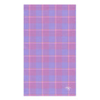 Viola and Dull Lavender Plaid Hand Towel - Scottish Squares