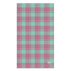 Vista Blue and Turkish Rose Plaid Hand Towel - Scottish Squares