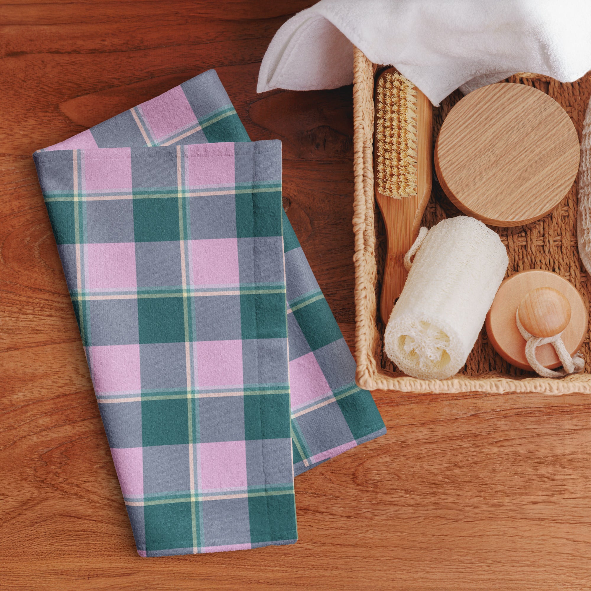 Ming and Melanie Plaid Hand Towel - Scottish Squares