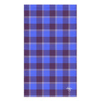Cornflower Blue and Livid Brown Plaid Hand Towel - Scottish Squares