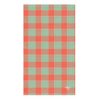 Spring Rain and Persimmon Plaid Hand Towel - Scottish Squares