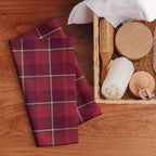 Old Brick and Cab Sav Plaid Hand Towel - Scottish Squares