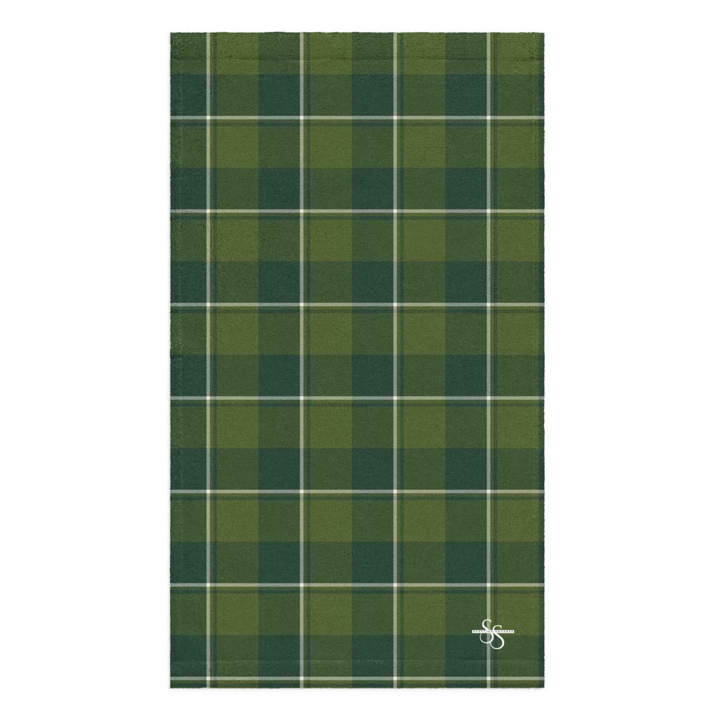 Woodland and Evergreen Plaid Hand Towel - Scottish Squares