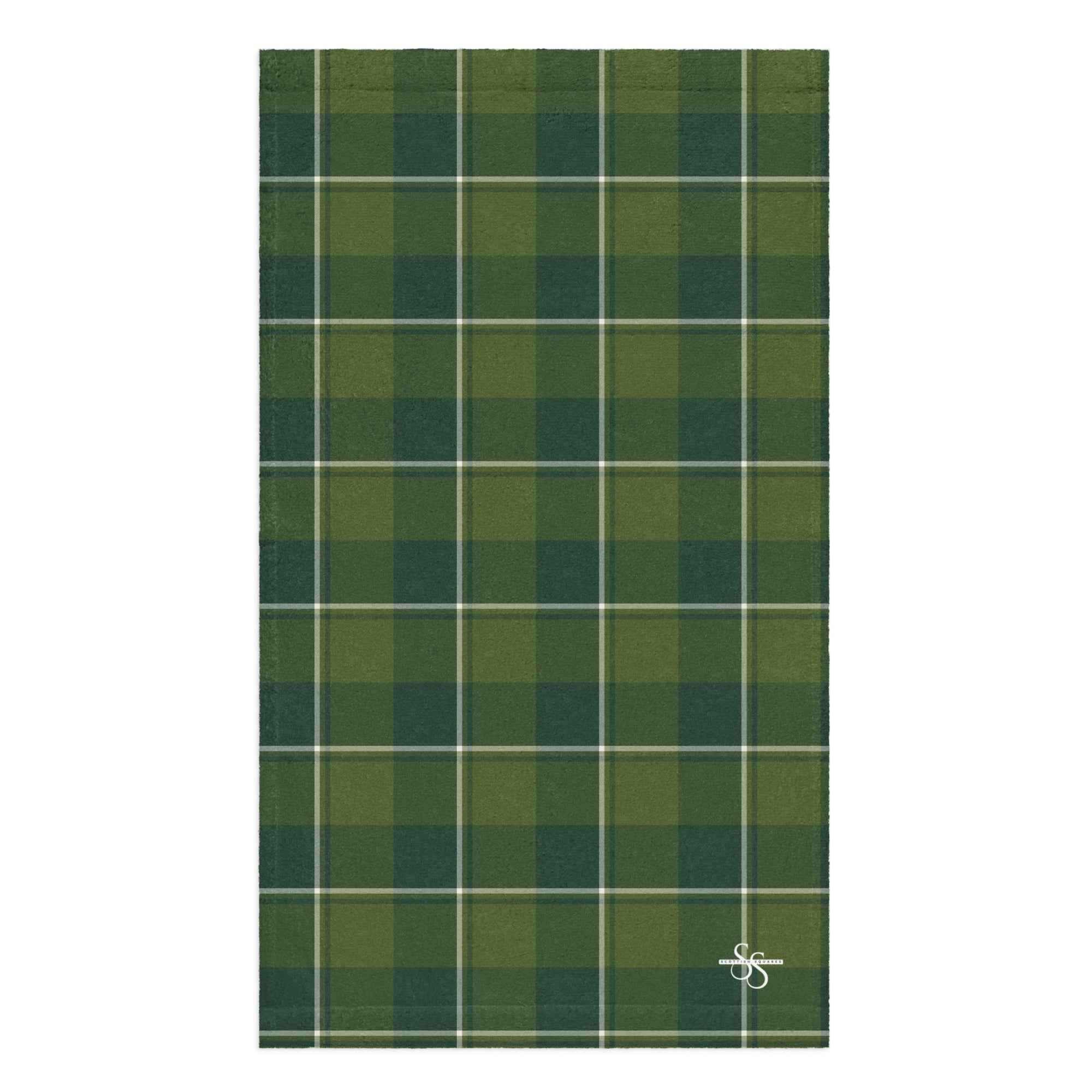 Woodland and Evergreen Plaid Hand Towel - Scottish Squares