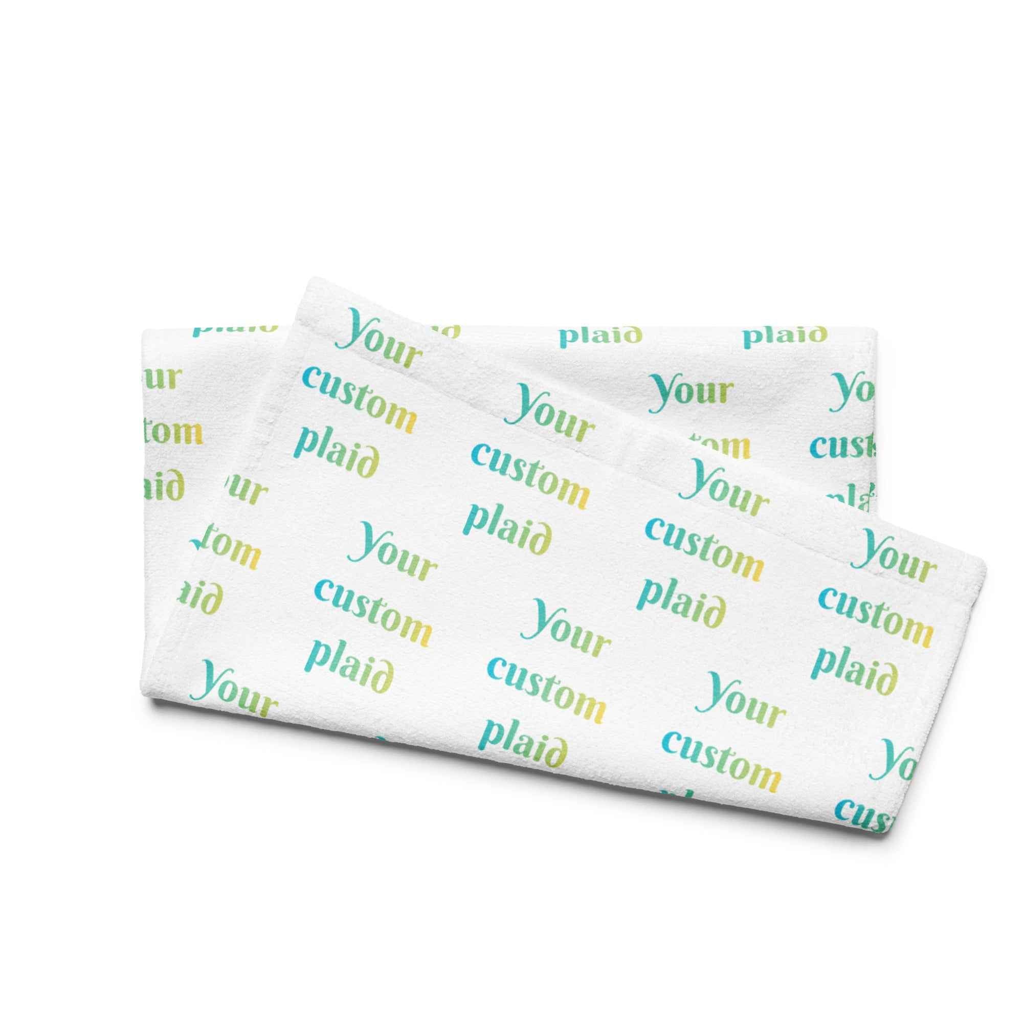 Hand Towel Your Own Birthday Plaid - Scottish Squares