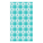 Hand Towel Ovarian Cancer Awareness Plaid Default Title - Scottish Squares
