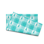 Hand Towel Ovarian Cancer Awareness Plaid - Scottish Squares