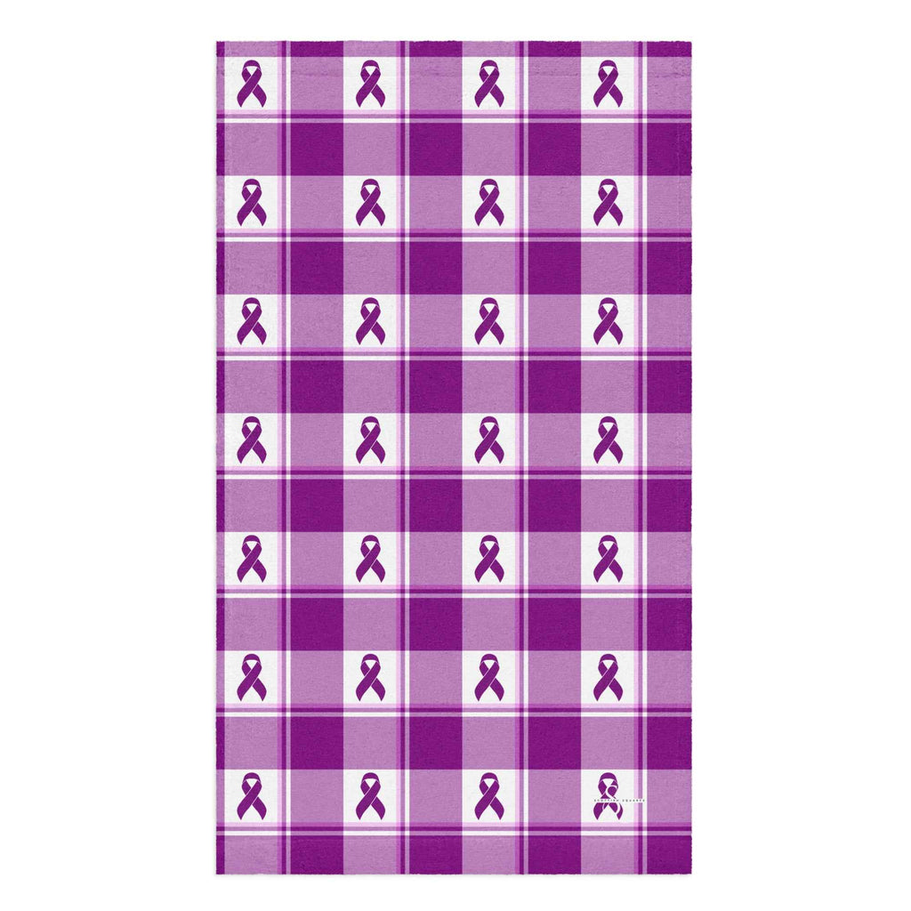 Hand Towel Pancreatic Cancer Awareness Plaid Default Title - Scottish Squares