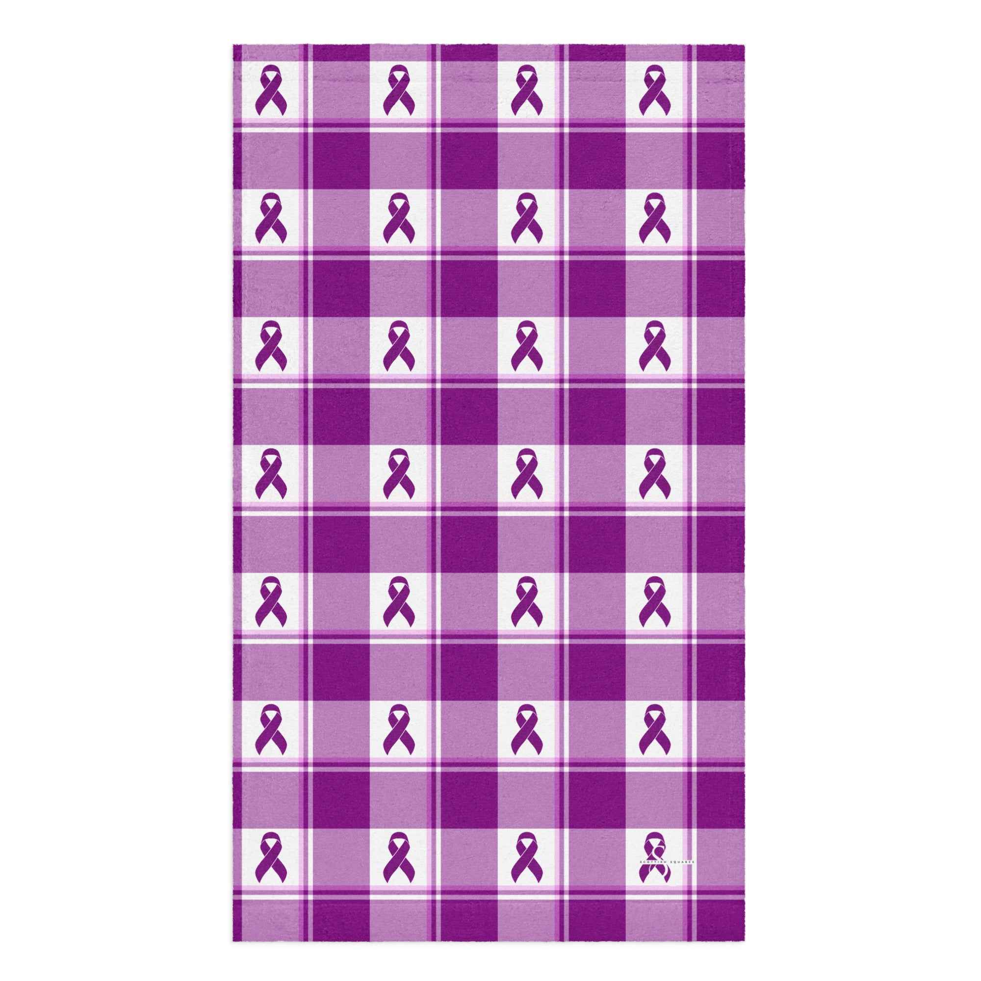 Hand Towel Pancreatic Cancer Awareness Plaid Default Title - Scottish Squares