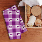 Hand Towel Pancreatic Cancer Awareness Plaid - Scottish Squares