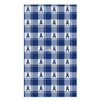 Hand Towel Colorectal Cancer Awareness Plaid, Dark Blue Ribbon, Supportive Gift - Scottish Squares