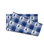 Hand Towel Colorectal Cancer Awareness Plaid, Dark Blue Ribbon, Supportive Gift - Scottish Squares