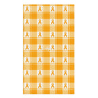 Hand Towel Kidney Cancer Awareness Plaid, Orange Ribbon, Supportive Gift - Scottish Squares