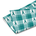 Hand Towel Cervical Cancer Awareness Plaid, Teal Ribbon, Supportive Gift Default Title - Scottish Squares