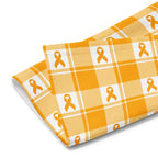 Hand Towel Kidney Cancer Awareness Plaid, Orange Ribbon, Supportive Gift Default Title - Scottish Squares