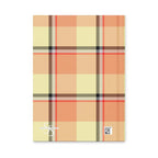 Personalized Claystone and Morning Mist Plaid Hardcover Journal - Scottish Squares