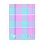 Personalized Mauve and Coastal Mist Plaid Hardcover Journal - Scottish Squares