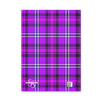 Personalized Electric Violet and Fuchsia Plaid Hardcover Journal - Scottish Squares