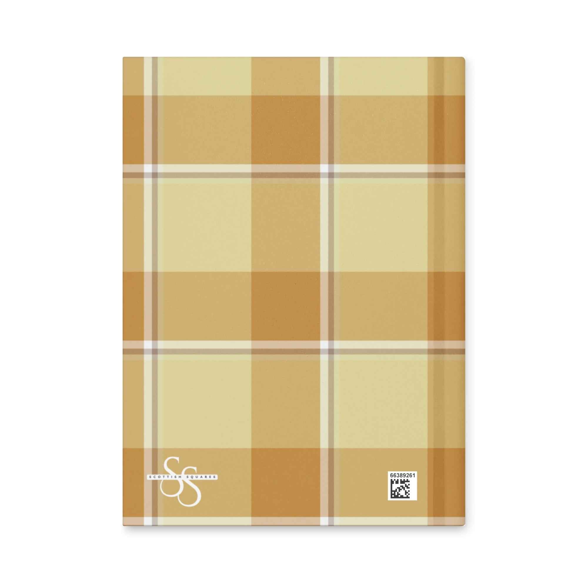 Personalized Zombie and Copper Plaid Hardcover Journal - Scottish Squares