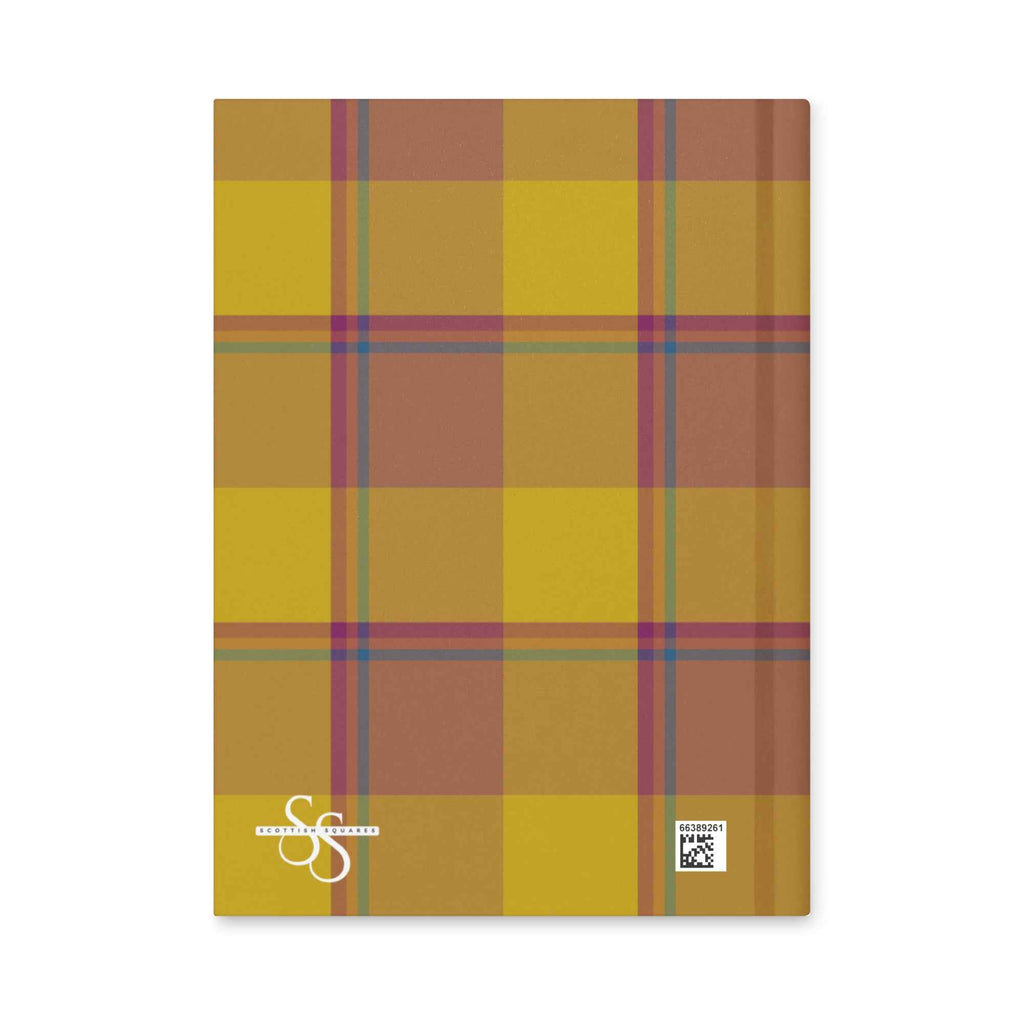 Personalized Potters Clay and Pizza Plaid Hardcover Journal - Scottish Squares