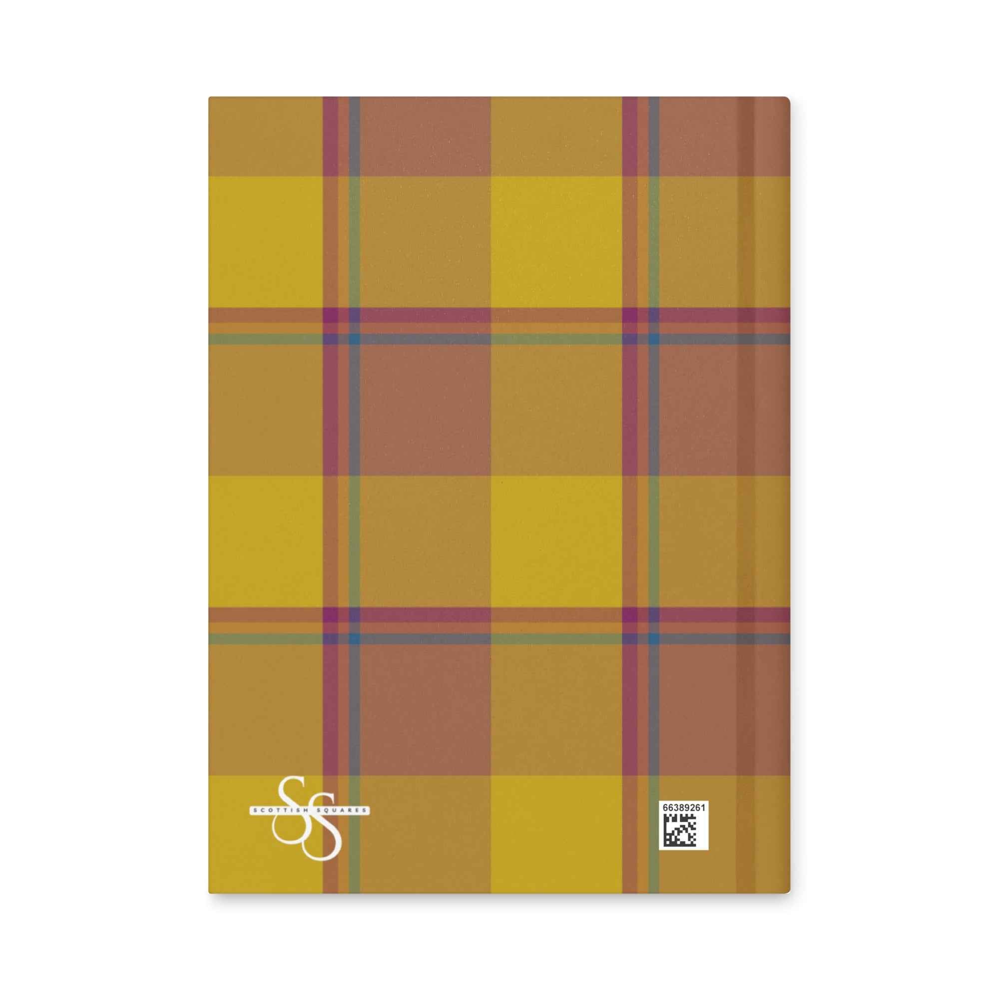 Personalized Potters Clay and Pizza Plaid Hardcover Journal - Scottish Squares