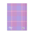 Personalized Viola and Dull Lavender Plaid Hardcover Journal - Scottish Squares