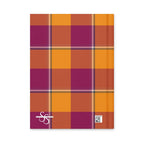 Personalized Tahiti Gold and Rose Bud Cherry Plaid Hardcover Journal - Scottish Squares