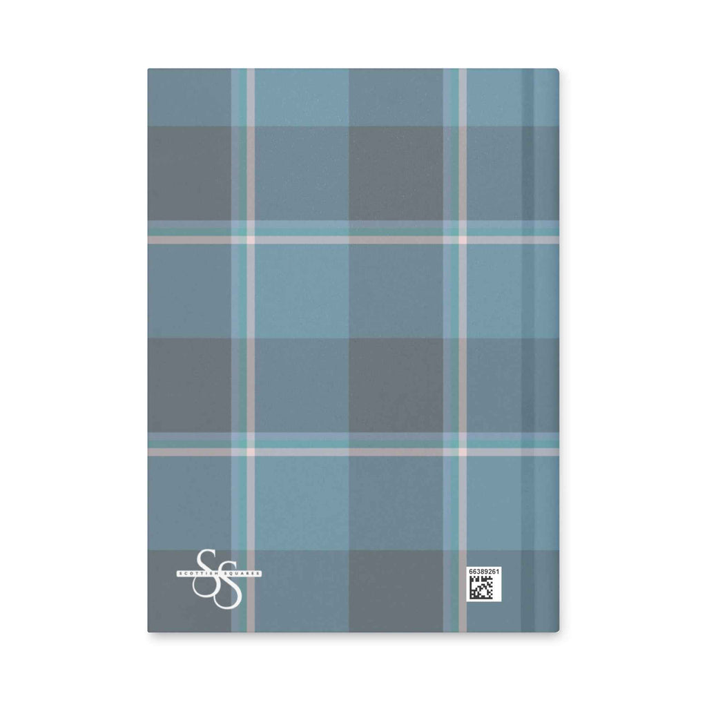 Personalized Hoki and Shuttle Gray Plaid Hardcover Journal - Scottish Squares