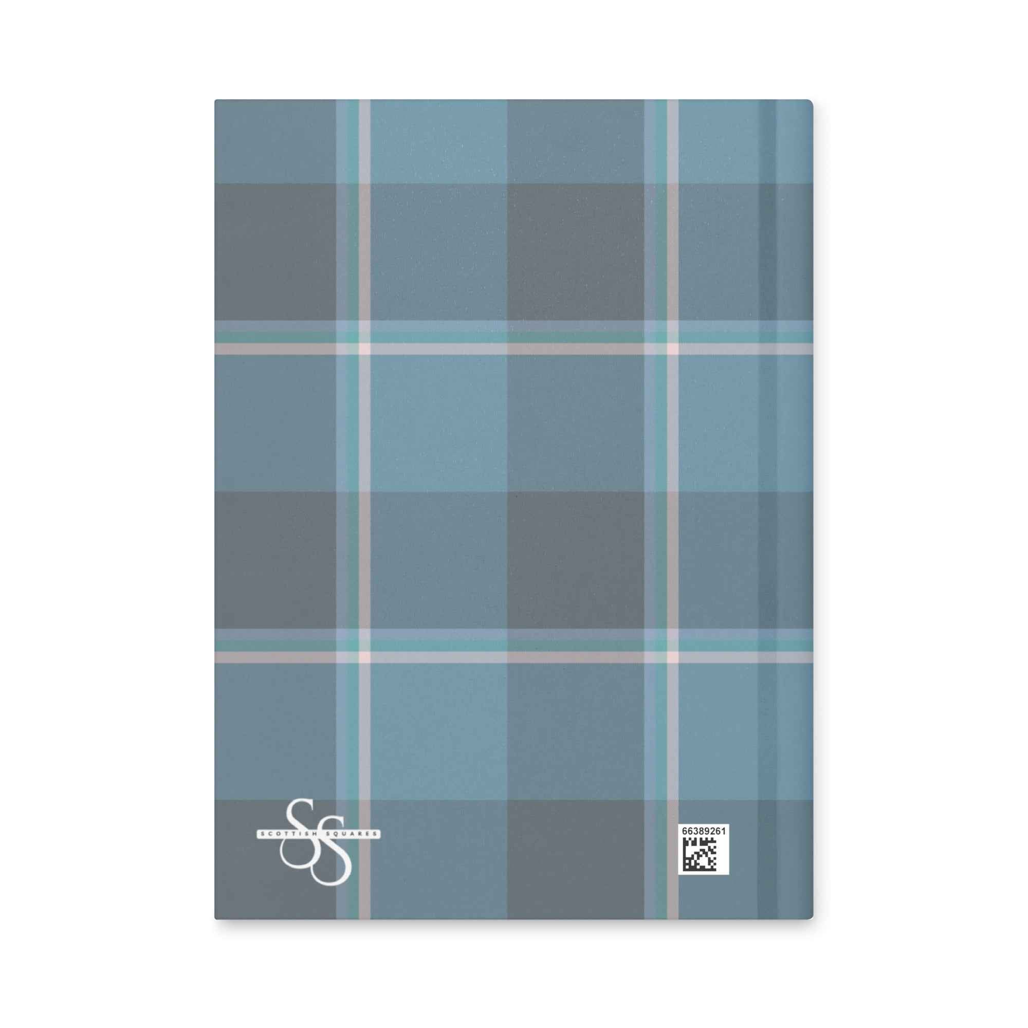 Personalized Hoki and Shuttle Gray Plaid Hardcover Journal - Scottish Squares