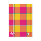 Personalized Corn and Razzmatazz Plaid Hardcover Journal - Scottish Squares