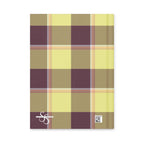 Personalized Flax and Livid Brown Plaid Hardcover Journal - Scottish Squares