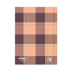 Personalized Hit Pink and Livid Brown Plaid Hardcover Journal - Scottish Squares