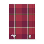 Personalized Old Brick and Cab Sav Plaid Hardcover Journal - Scottish Squares