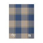 Personalized Cello and Donkey Brown Plaid Hardcover Journal - Scottish Squares