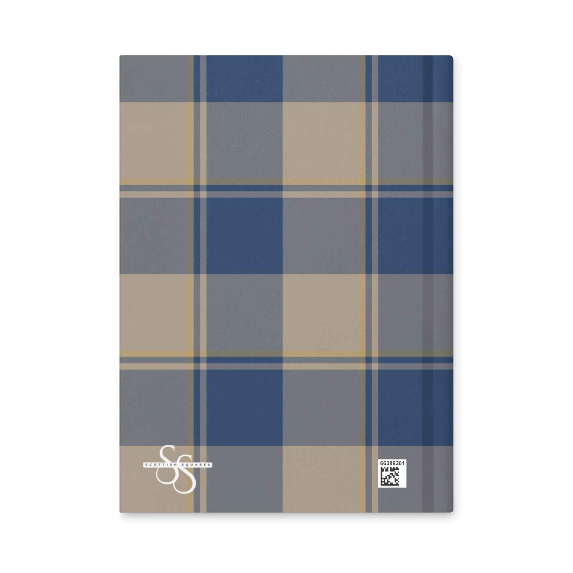 Personalized Cello and Donkey Brown Plaid Hardcover Journal - Scottish Squares