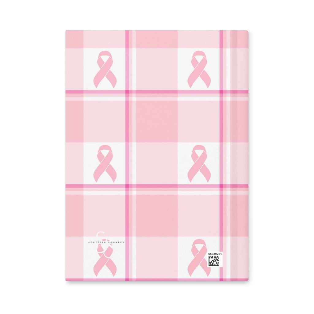 Hardcover Journal Matte Breast Cancer Awareness Plaid - Scottish Squares