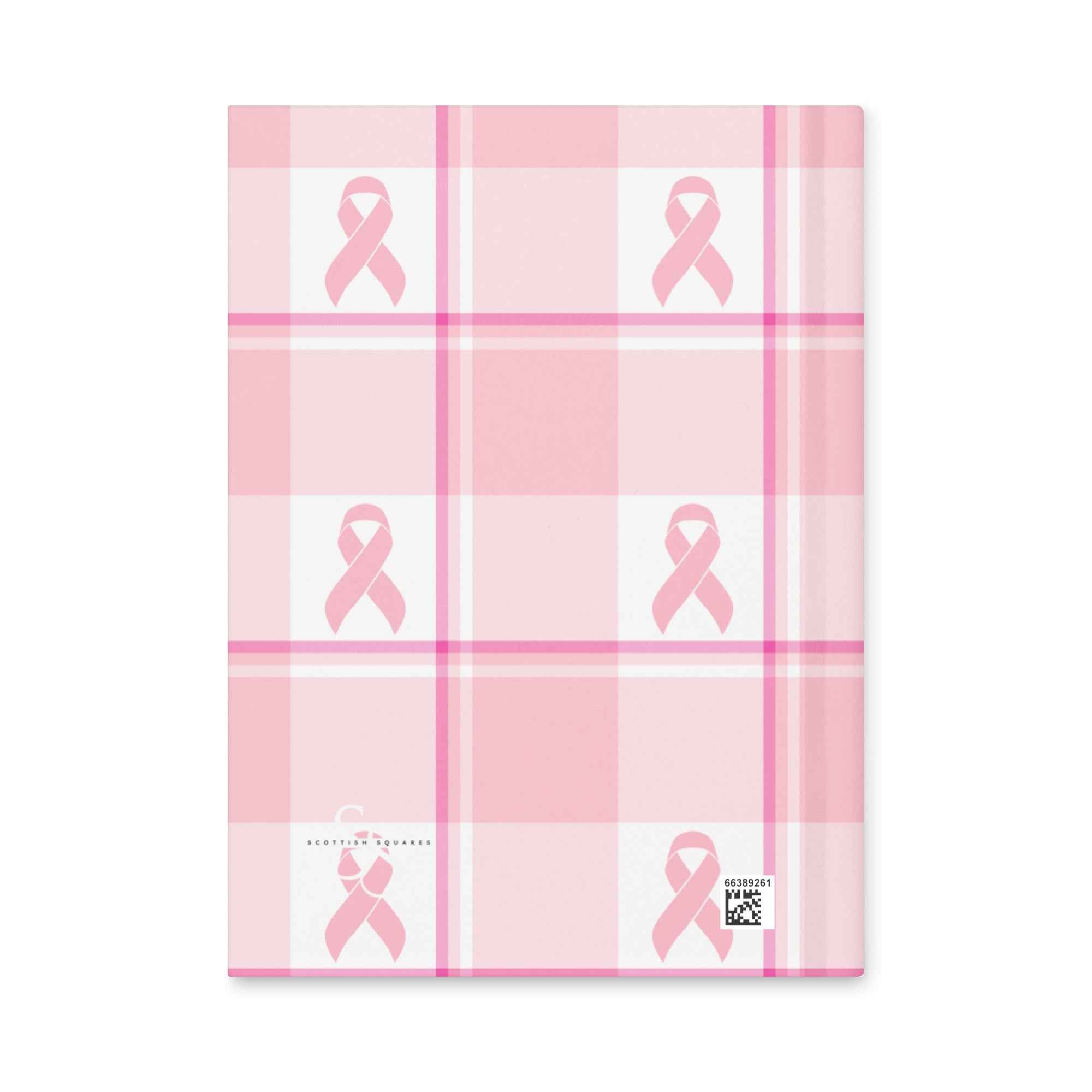 Hardcover Journal Matte Breast Cancer Awareness Plaid - Scottish Squares