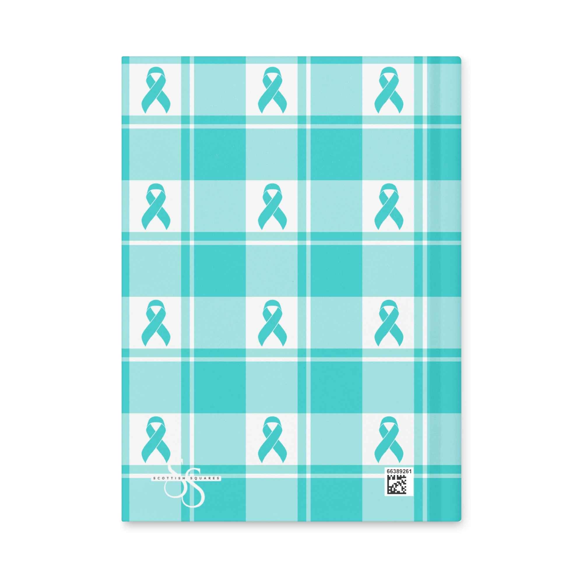 Hardcover Journal Ovarian Cancer Awareness Plaid - Scottish Squares