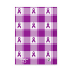 Hardcover Journal Pancreatic Cancer Awareness Plaid - Scottish Squares