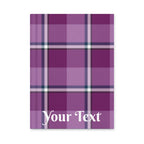Personalized Purple and Trendy Pink Plaid Hardcover Journal - Scottish Squares