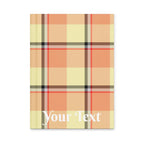 Personalized Claystone and Morning Mist Plaid Hardcover Journal - Scottish Squares